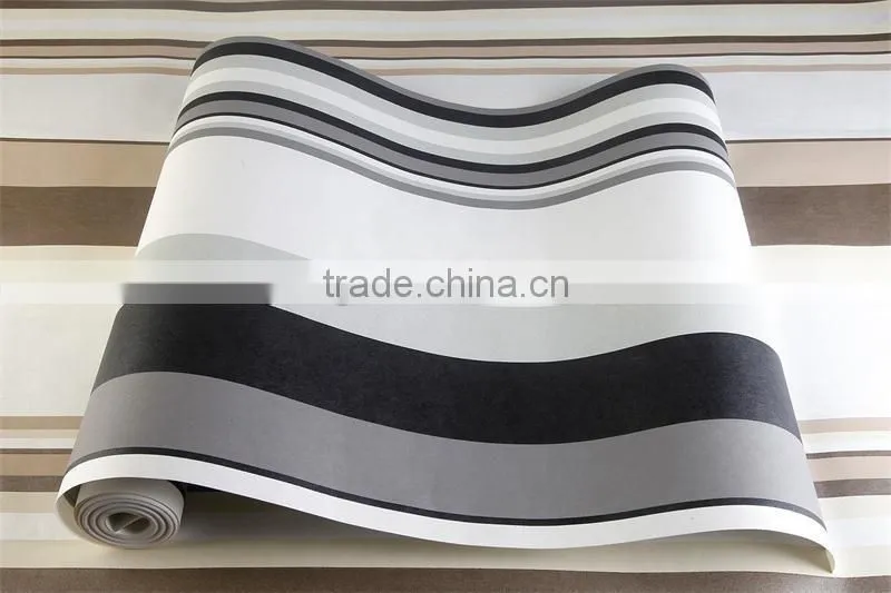 Classic Non woven colorful stripe wallpaper pink