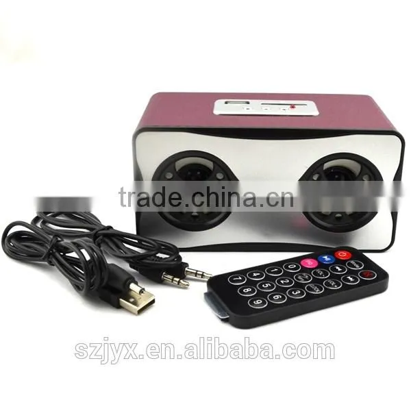 JY24 mini wireless portable remote control music speaker with Built-in 500mAh rechargeable battery