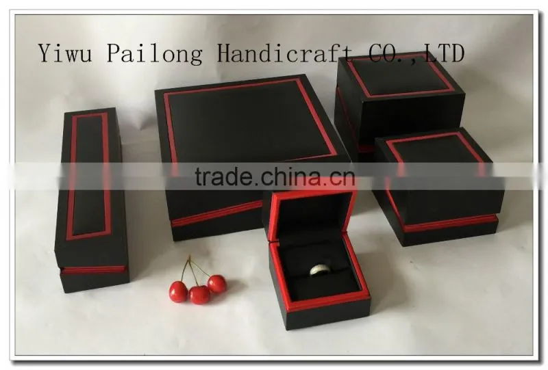 China Factory wholesale plastic material jewelry box custom packaging box for necklace, earring,bracelet and ring