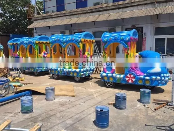 2016 New Product Used Amusement Park Rides Elephant Track Train For Kids / Adults