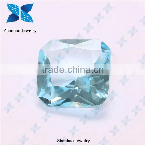 Rough synthetic raw aquamarine stone for jewelry design