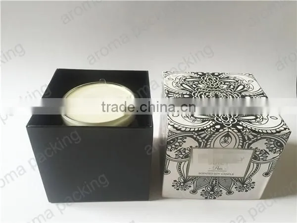 Wholesale Custom Logo Cardboard Candle Gift Packaging Box, Luxury Hard Candle Box With Gold Stamping