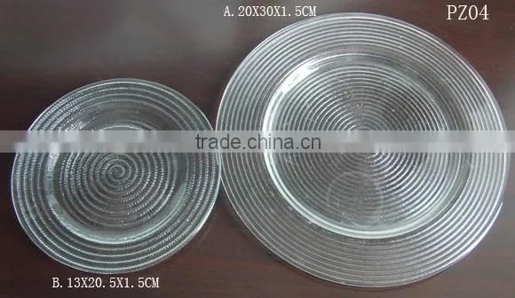 Different size food glass plate tableware