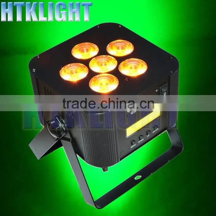 wireless 6*10w 4in1 rgbw battery powered stage lighting