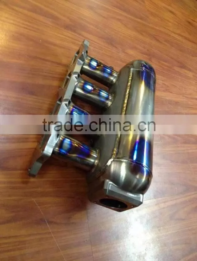 high performance titanium auto racing turbo air intake manifold for EVO9