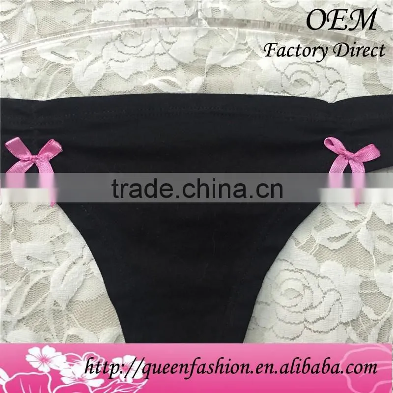 Light pure color Good quality Thong Anti-Static Good quality woman underwear camouflage T-back