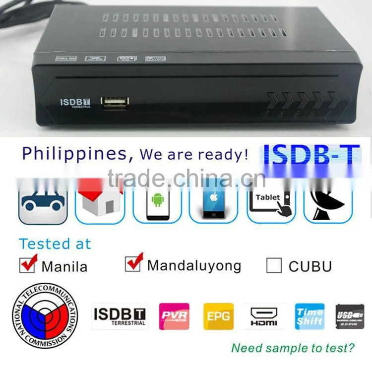 VCAN1047 Home ISDB-T Digital TV Receiver digital tv set top box for Philippines