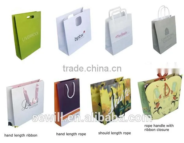 Cheap clothing paper bag with different design