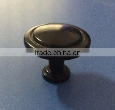 matt black round type zinc alloy furniture kitchen cabinet knob & handle