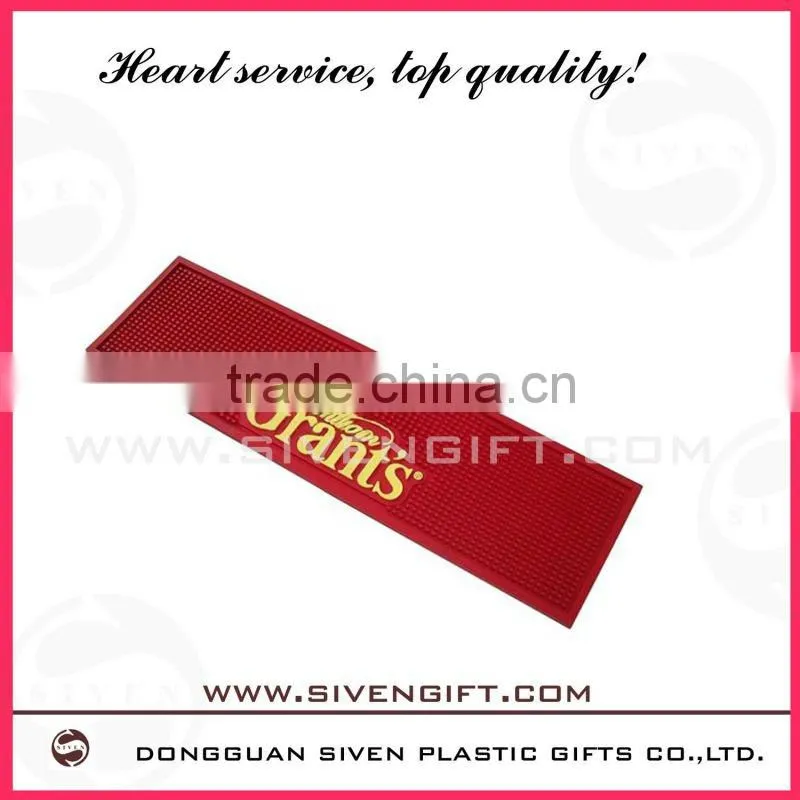 Customied cocacola bran name soft pvc bar mats with high quality