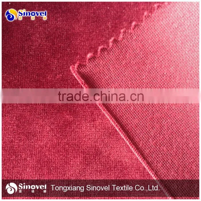 100% Warp knitted velvet fabric for Suit