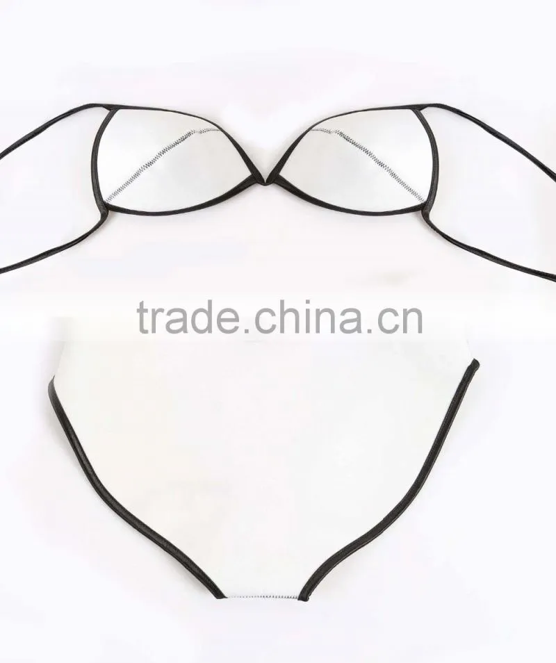Waterproof micro bikini for women Fashion wholesale sex reversible Neoprene bikini bodychain