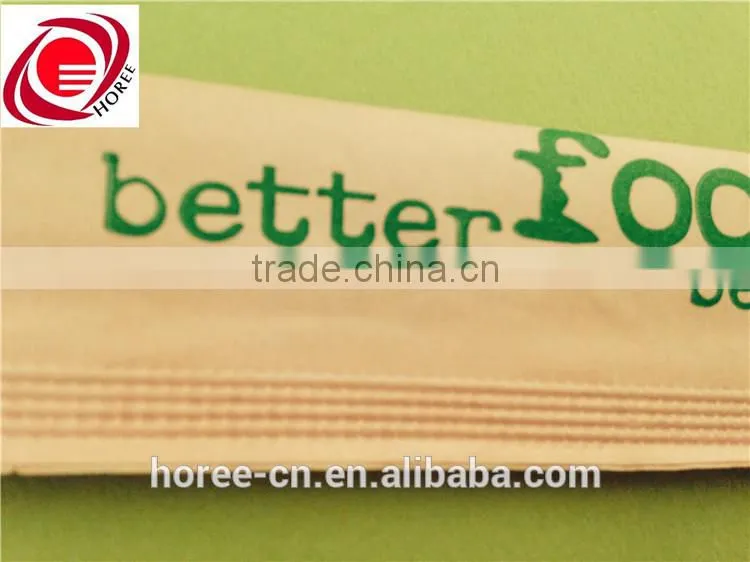 customizable bamboo one time use bamboo chopstick with paper sleeve