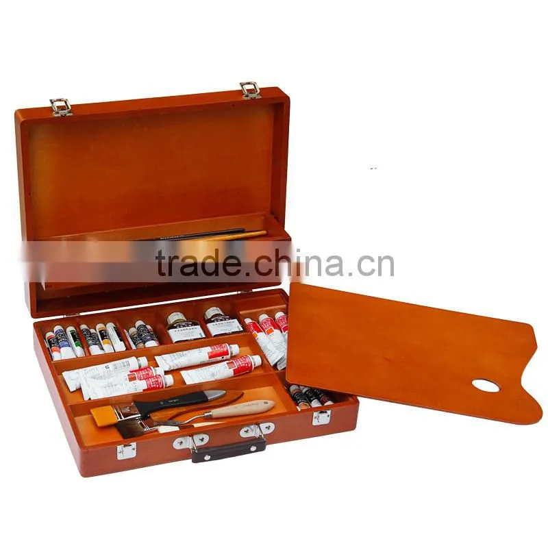 Bergino 41.5x32.5x9.5cm classical color wooden oil painting box in stock