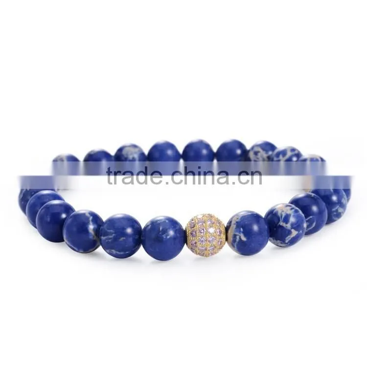 Latest fashion bangles lapis lazuli bead bracelet