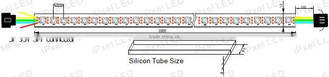 white and black pcb RGB ws2812b dc5v 144led/m led strip