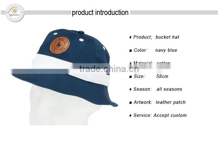 Wholesale foldable cotton fashion 6 panel blank designer custom bucket hat