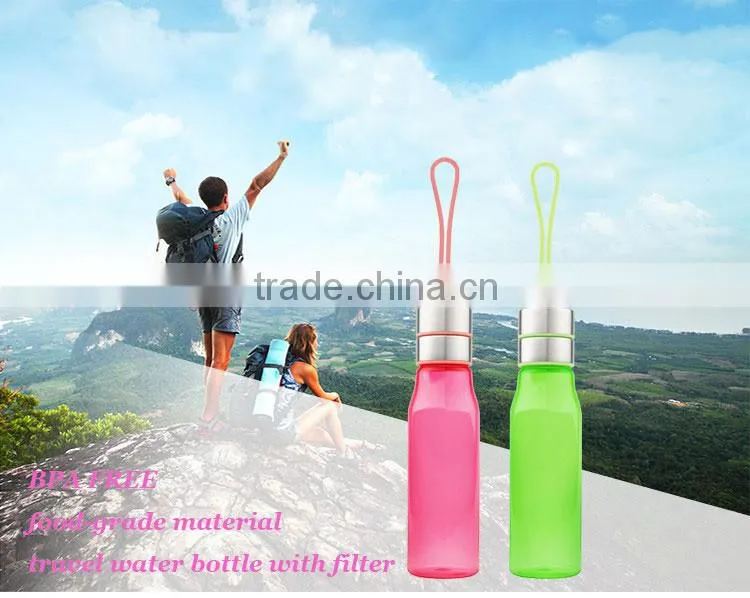 Custom Plastic Cups PC Shaker Water Bottle with Filter