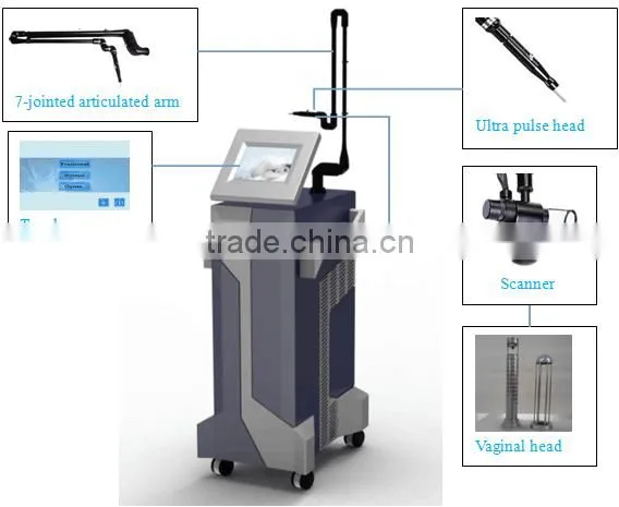 2015 Protable Laser fractional Co2 laser treatment acne scars and vaginal tightening machine