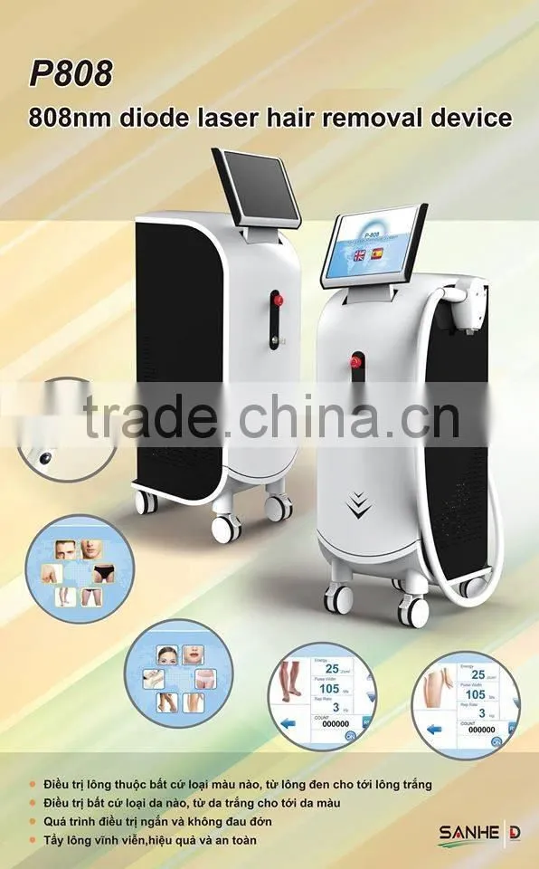 factory OEM 808 diode laser hair removal machine/depilation/professional hair removal 808
