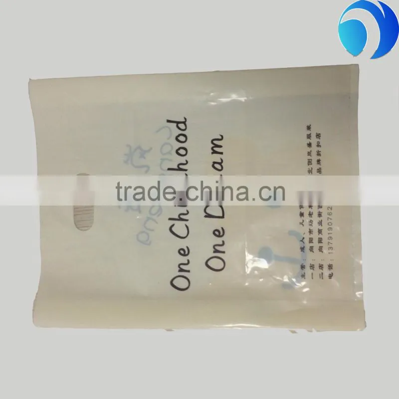 2016 100% virgin material custom printing small die cut gift packing styles plastic bag