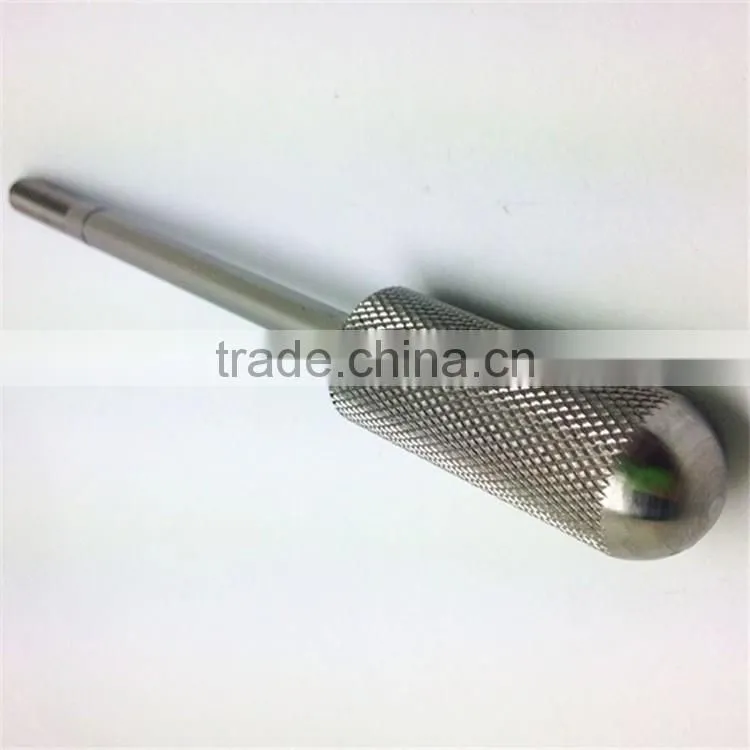 High precision cnc turning machining SUS knurled cam thread shaft