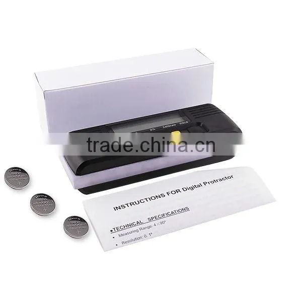 Digital Bevel Protractor Inclinometer Angle Meter Finder 360 Degrees w/ Alarm Function