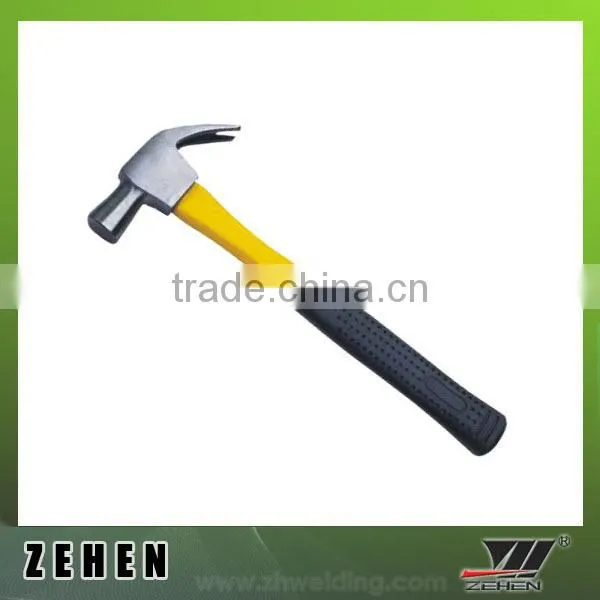 fibre handle full polished head claw hammer