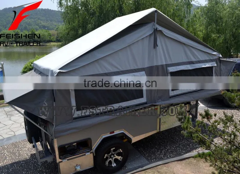 New hard floor camper trailer with tent for sale