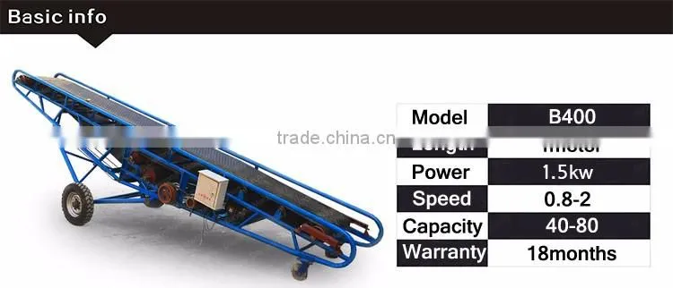 mobile belt conveyors for loading bulk bags