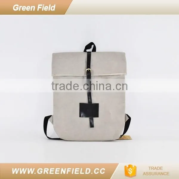 Unisex washable paper school rolling backpack 2017 water resistance