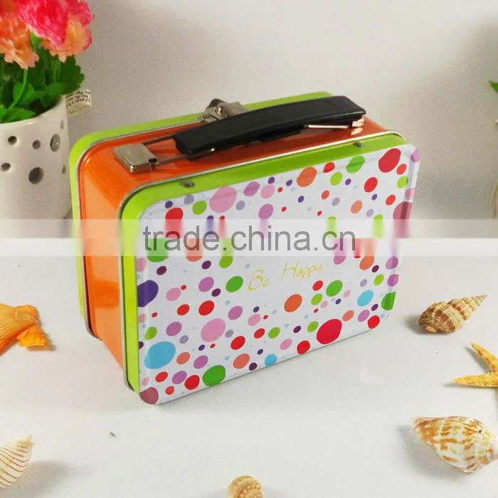 rectangular tin box with hinges