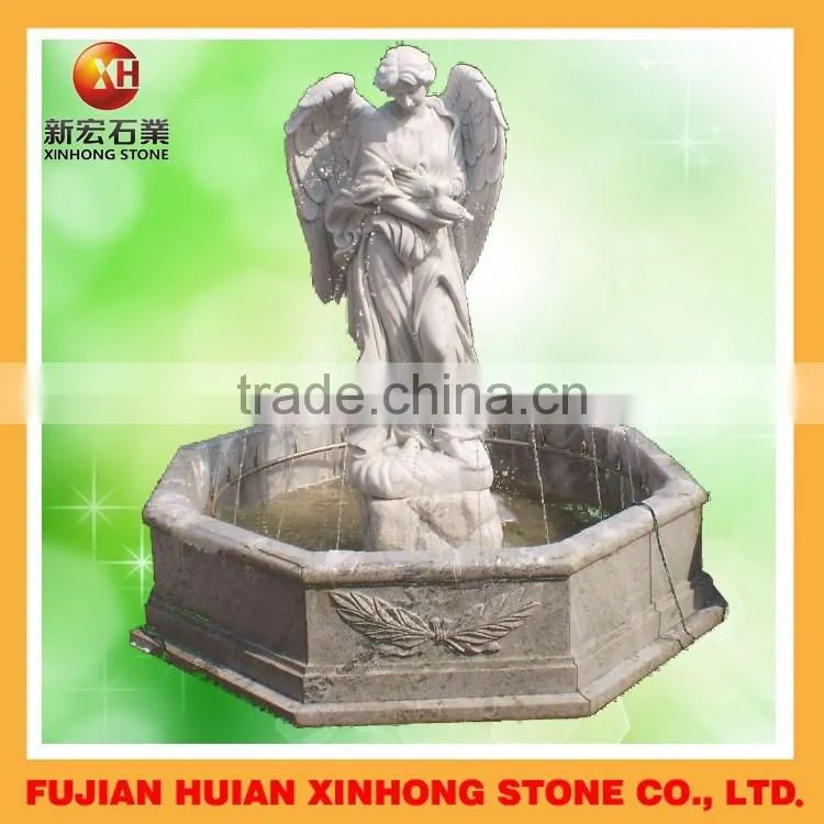 outdoor garden waterfall fountain marble statue sculpture with water pump
