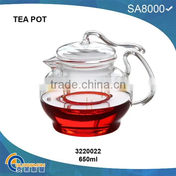 heat resistant glass teapot