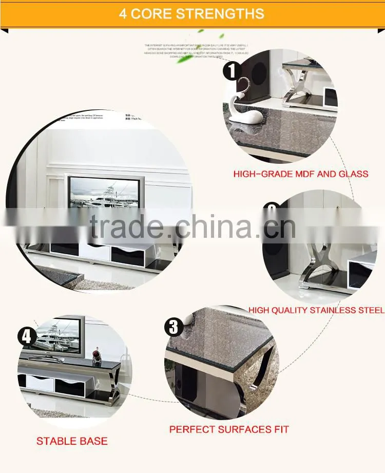 E365 Home Furniture TV Stand Modern Design Wooden TV Cabinet Designs