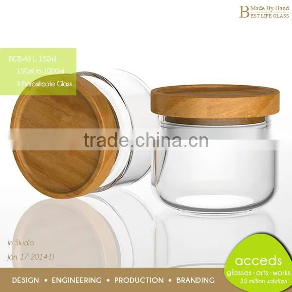 Heat Resisitant OEM/ODM Handblown Novelty Borosilicate Glass Canister