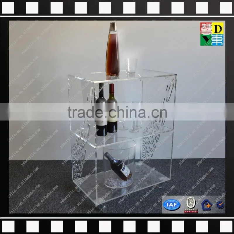 Clear Acrylic Side Table Crystal Clear Acrylic Trolley With Wheels From Shenzhen Yidong