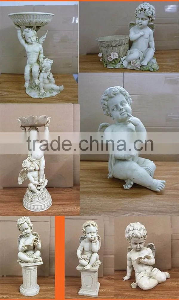 Wholesale garden ornaments polyresin child angel statues