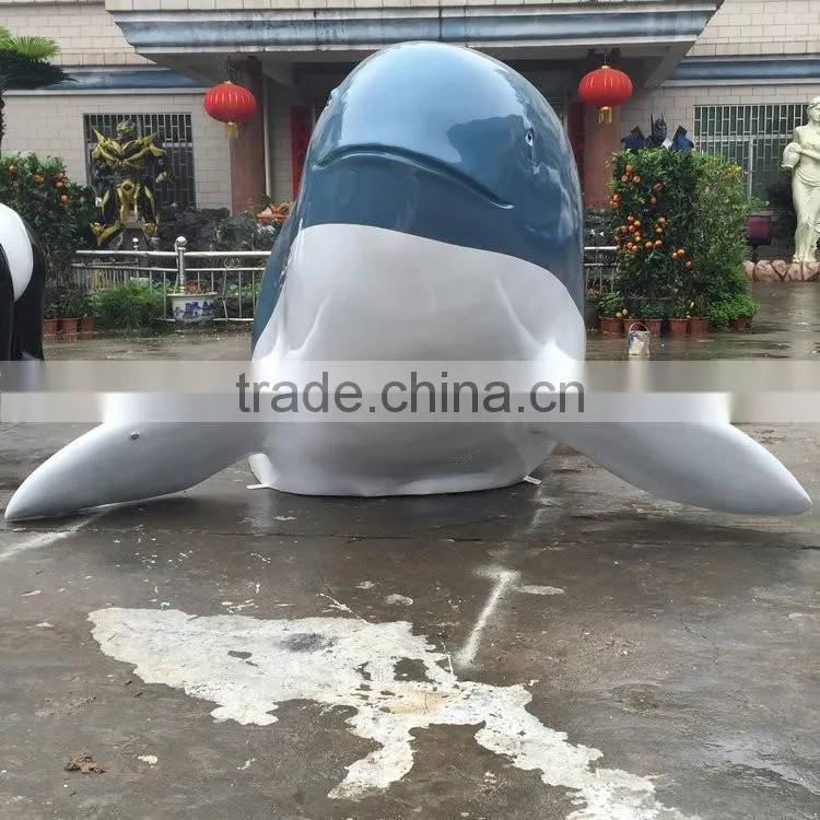 Fiberglass whale statue