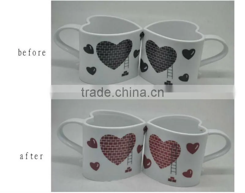Red frosted ceramic color mug with handle