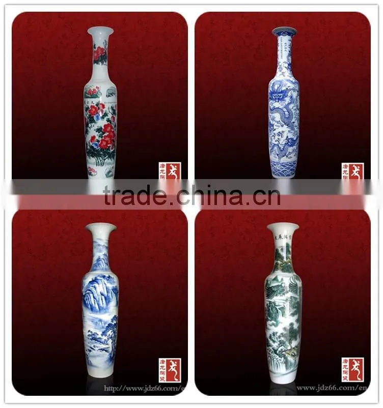 Jingdezhen customize home decor Chinese reproduction trumpet vase