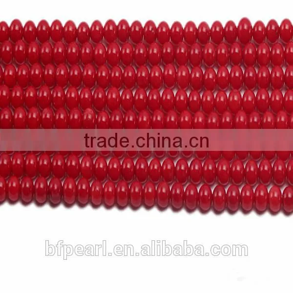 6mm Round Red Coral Beads Loose String