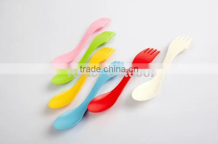 Yellow High Quality Camping Plastic Spork,Fork,Spoon,Knives