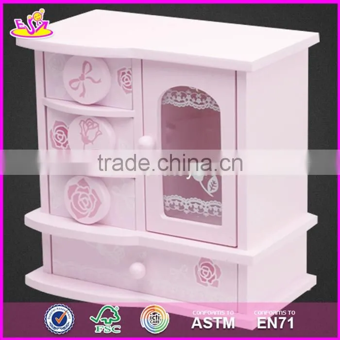 Handmade lovely wooden jewelry organizer W09E018-S