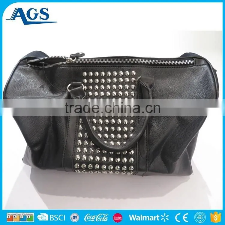 Professional direct custom logo lady tote bag in black