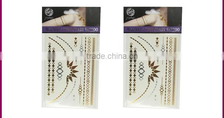 Water transfer printing fashion jewelry temporary tattoo
