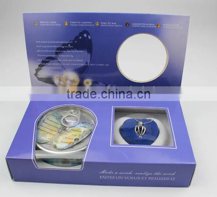 Nature love pearl gift (ocean pearl (red, pink, purple, blue, yellow) English and French version)