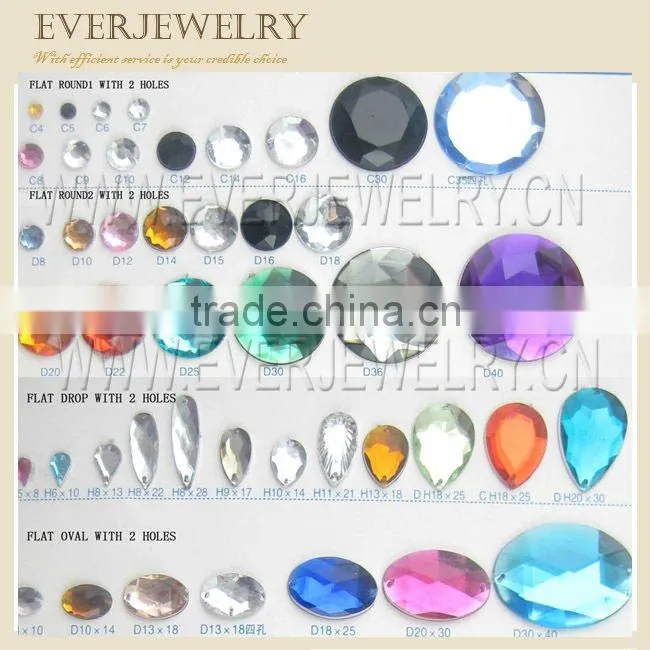 Flat back square acrylic rhinestone, Square acrylic stone