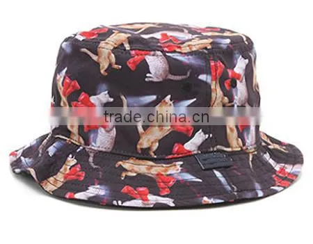 Custom Fashion Pineapple Print Sublimation Bucket Hat