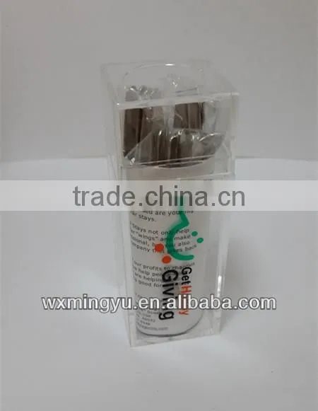 fashion plastic box for packaging collar stays with logo